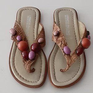 I Pinco Pallino little girls cabachon sandals made in ITALY size  30